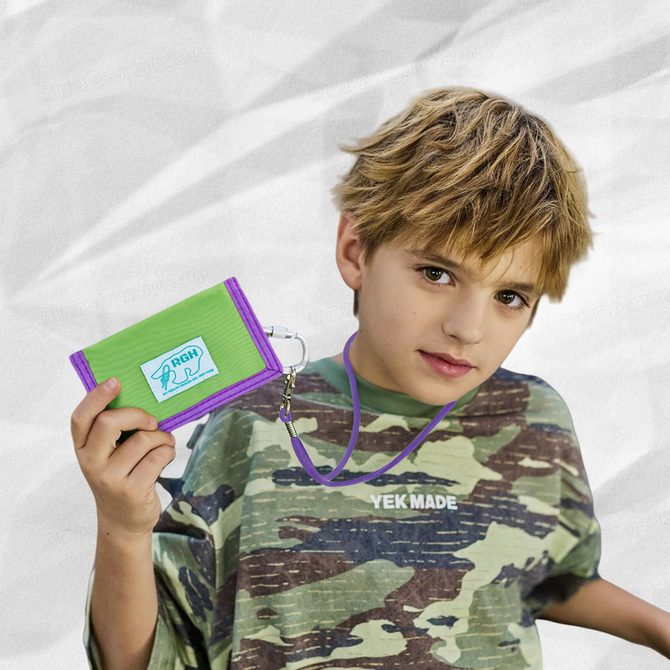 🌟 Why This Purple-Green Boys Wallet Stays Put (and Looks Cool)