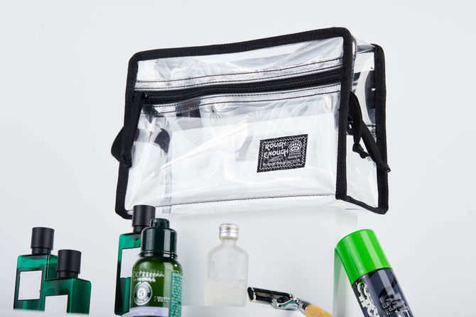 Pack Light, Pack Smart! ✨ The Rough Enough Clear Toiletry Bag for Women