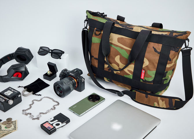 Rough Enough Camo Tote Bag: The Large, Zipped, & Pocket - Packed Solution