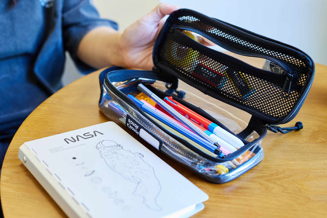 Rough Enough Clear Pencil Case: Preppy Organization with Room for Everything