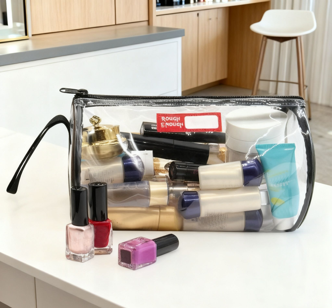 Travel Toiletry Game-Changer! ✨ Rough Enough Clear Large Toiletry Bag