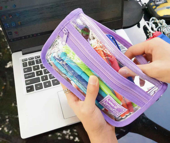 Back to School Pencil Chaos Solved! ✏️ Rough Enough Clear Pencil Pouch