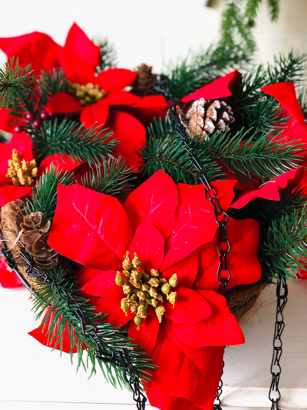 Miniatura: Fuoriporta natalizio cesto stelle di Natale
