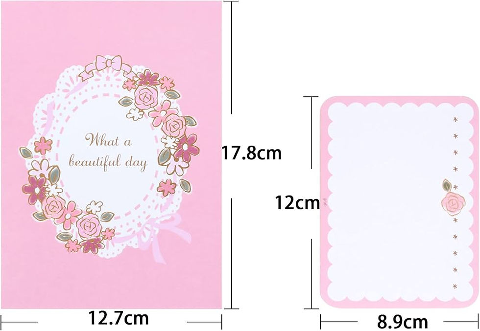Miniatura: Biglietto pop up 3d cestino di rose
