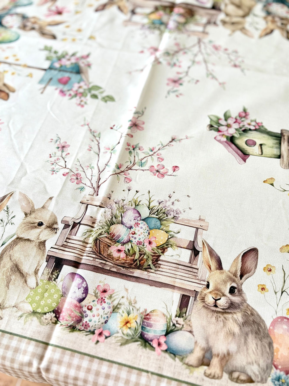 Thumbnail: Centrotavola Soft Bunny in cotone Pasqua Pezzoli 