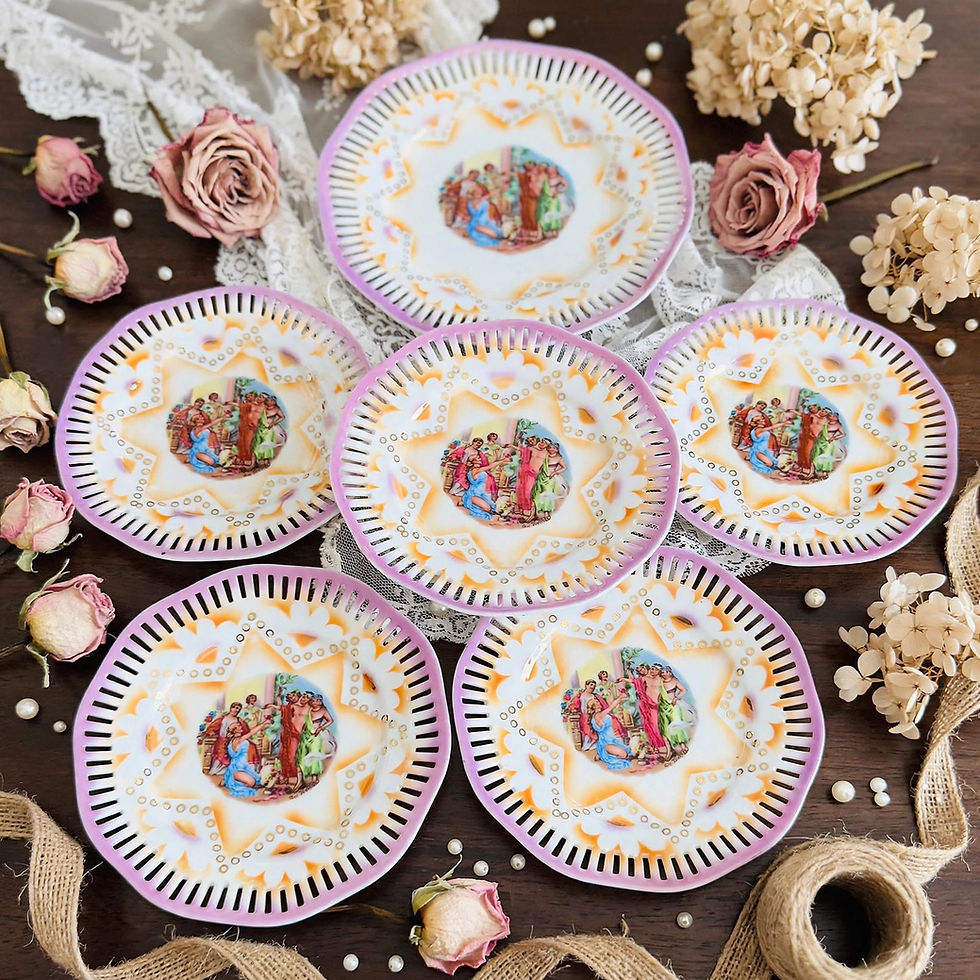 Miniatura: Servizio da dessert tedesco Anni ‘20 viola