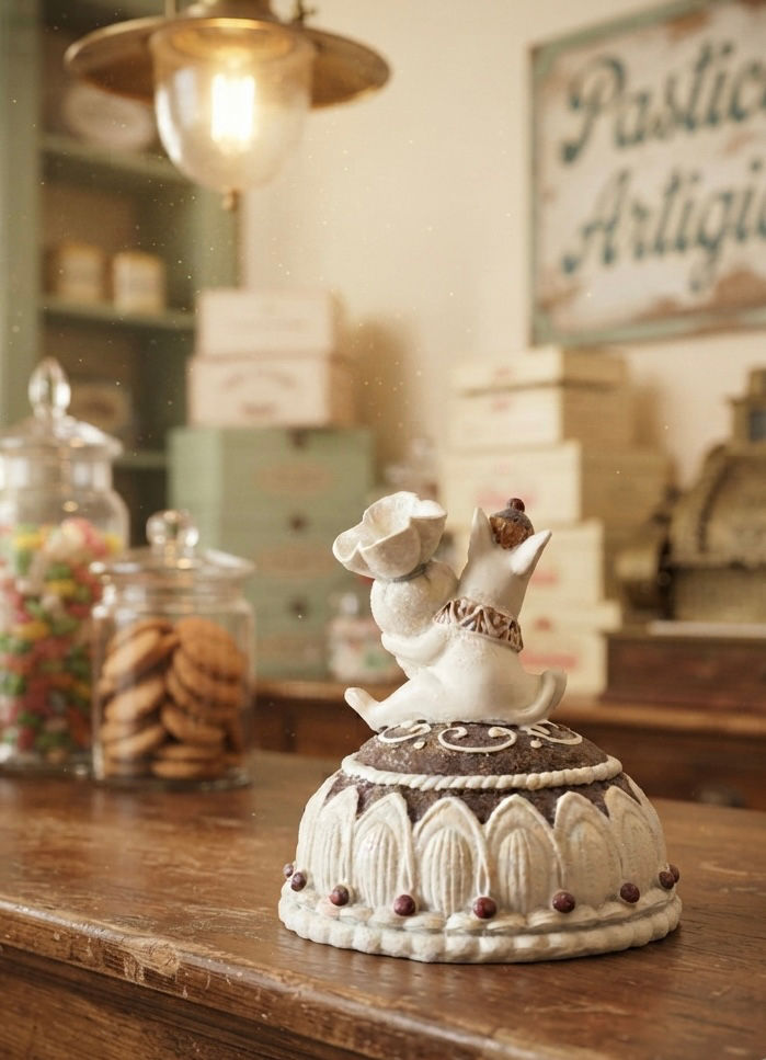 Miniatura: Torta in resina con topino sac-à-poche pasticcere 
