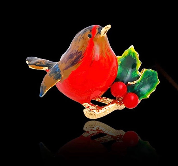 Miniatura: Spilla pettirosso