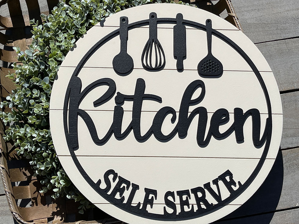 Thumbnail: Kitchen Sign, Self Serve Kitchen Sign, Funny Kitchen Sign, Kitchen Decor