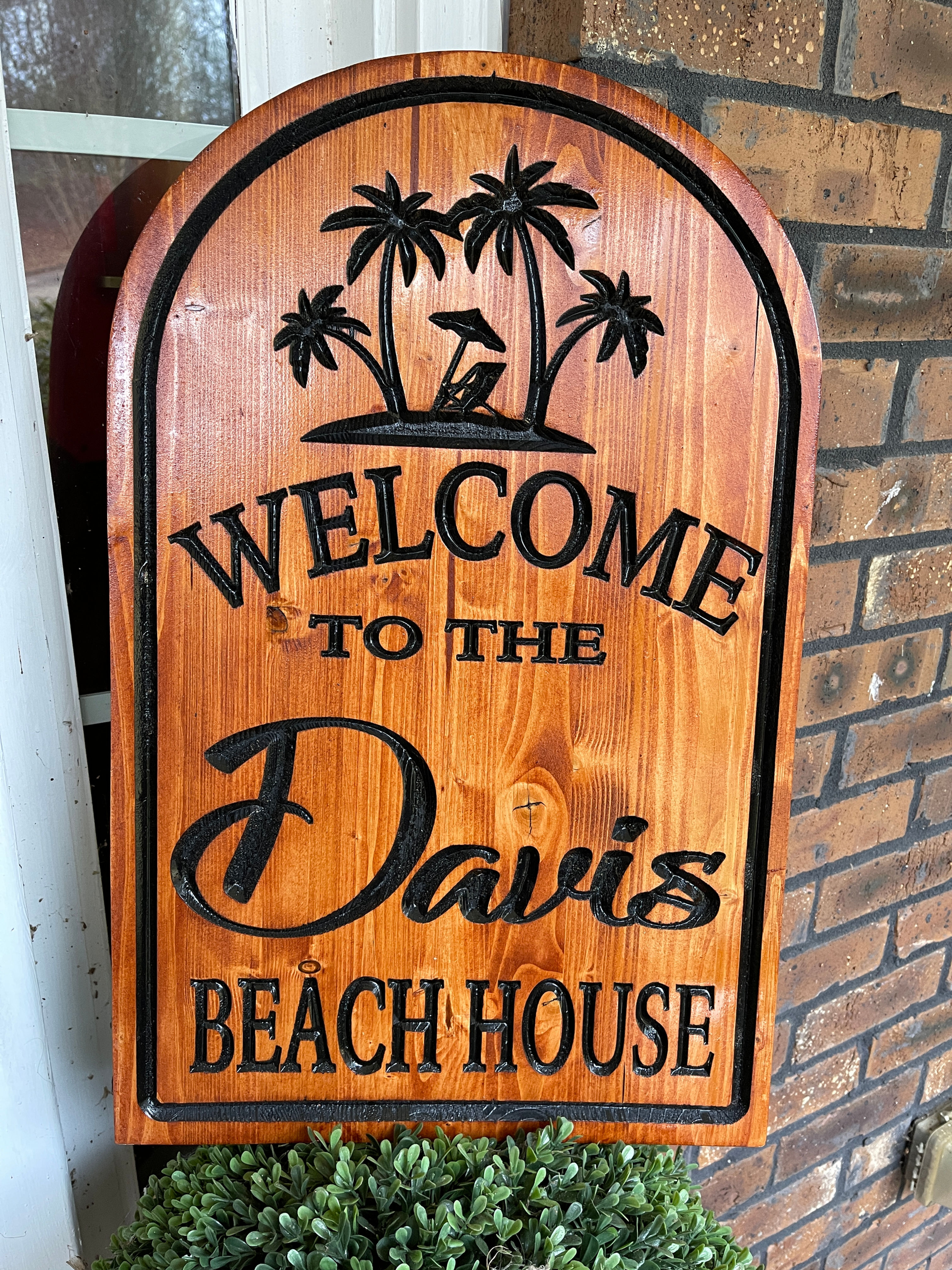 Engraved Beach House Sign, Personalized Beach House Sign, Custom Beach Sign