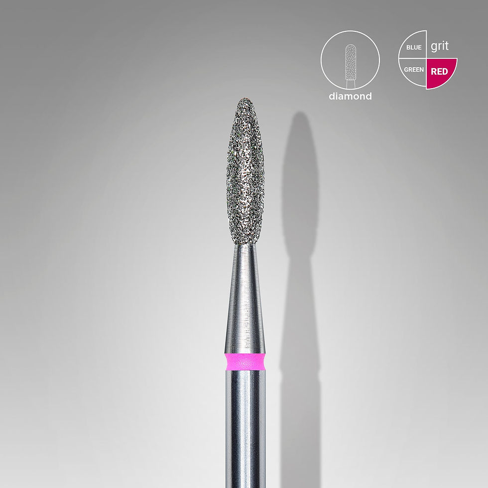 Thumbnail: STALEKS PRO Diomand Nail Drill Bit FLAME Working Part 8mm / 10mm