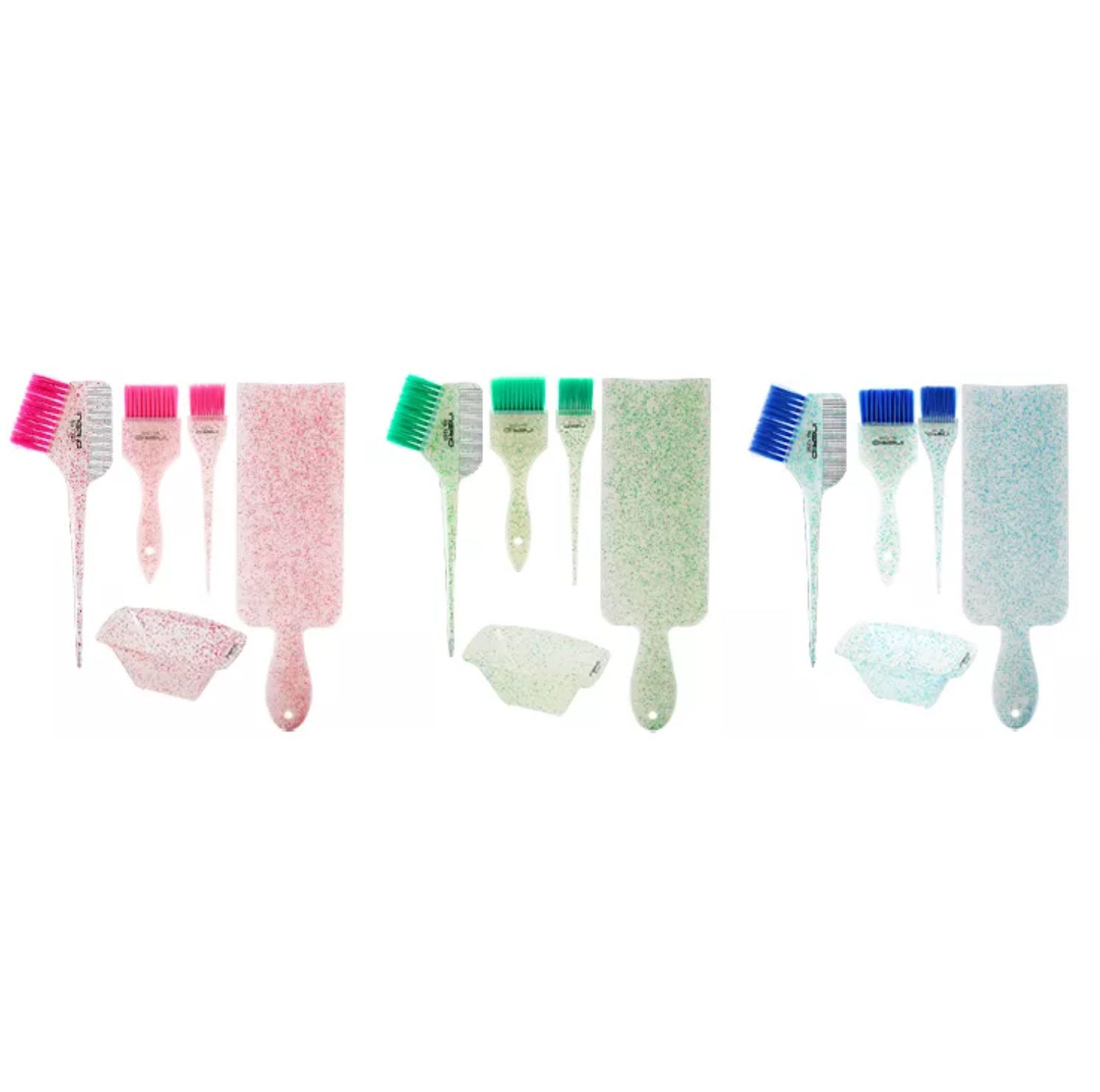 INGRID Hair Coloring Modern Kit with Glitter of 5 Tools Board Bowl &  Brushes