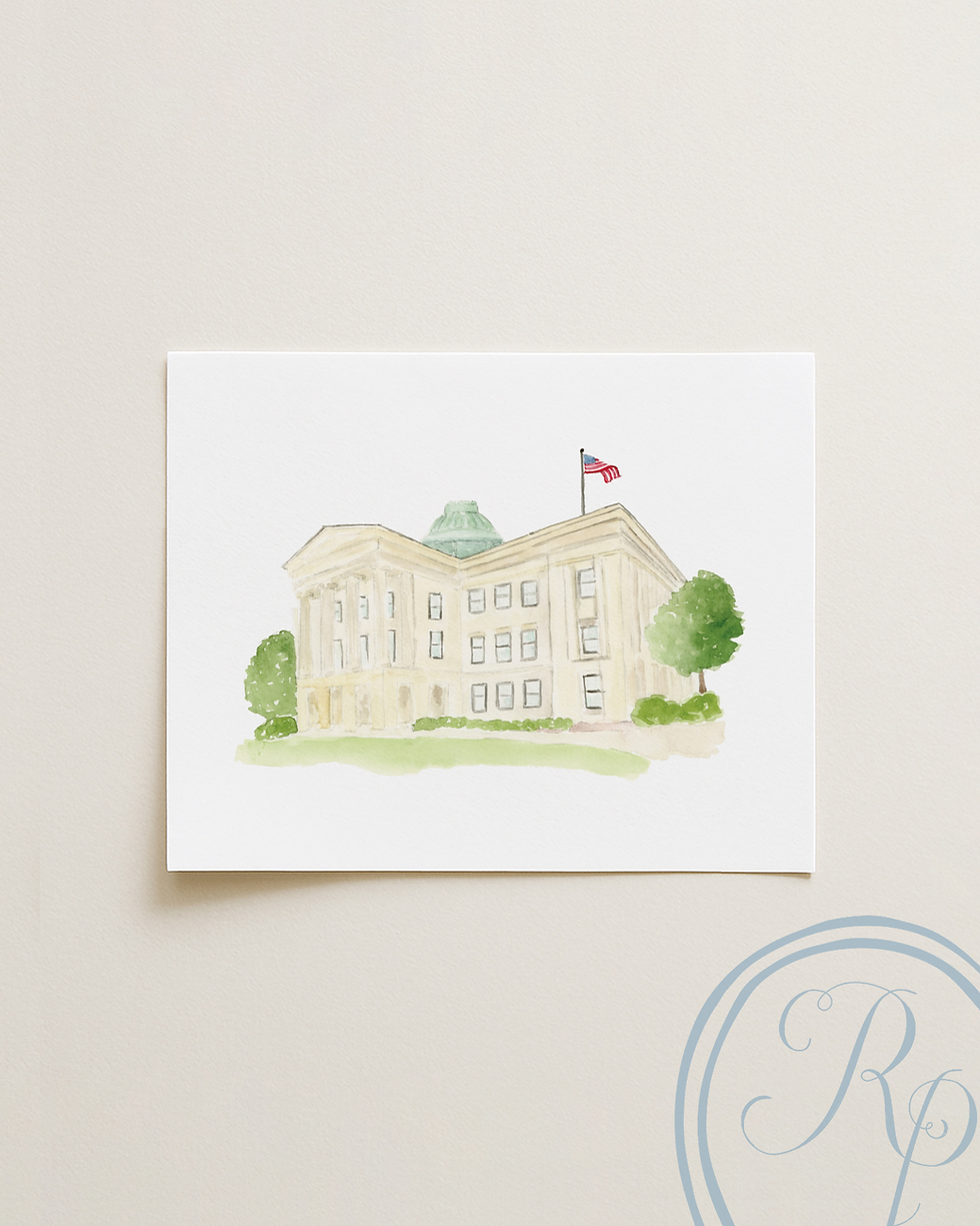 Thumbnail: Raleigh Capital Building Art Print