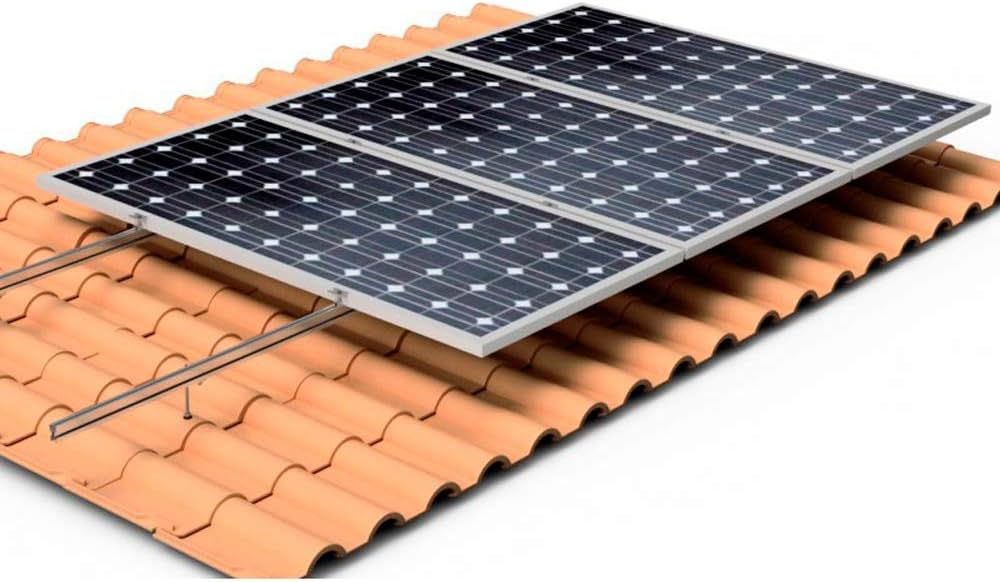 Estructura para tejado perforante 4 paneles