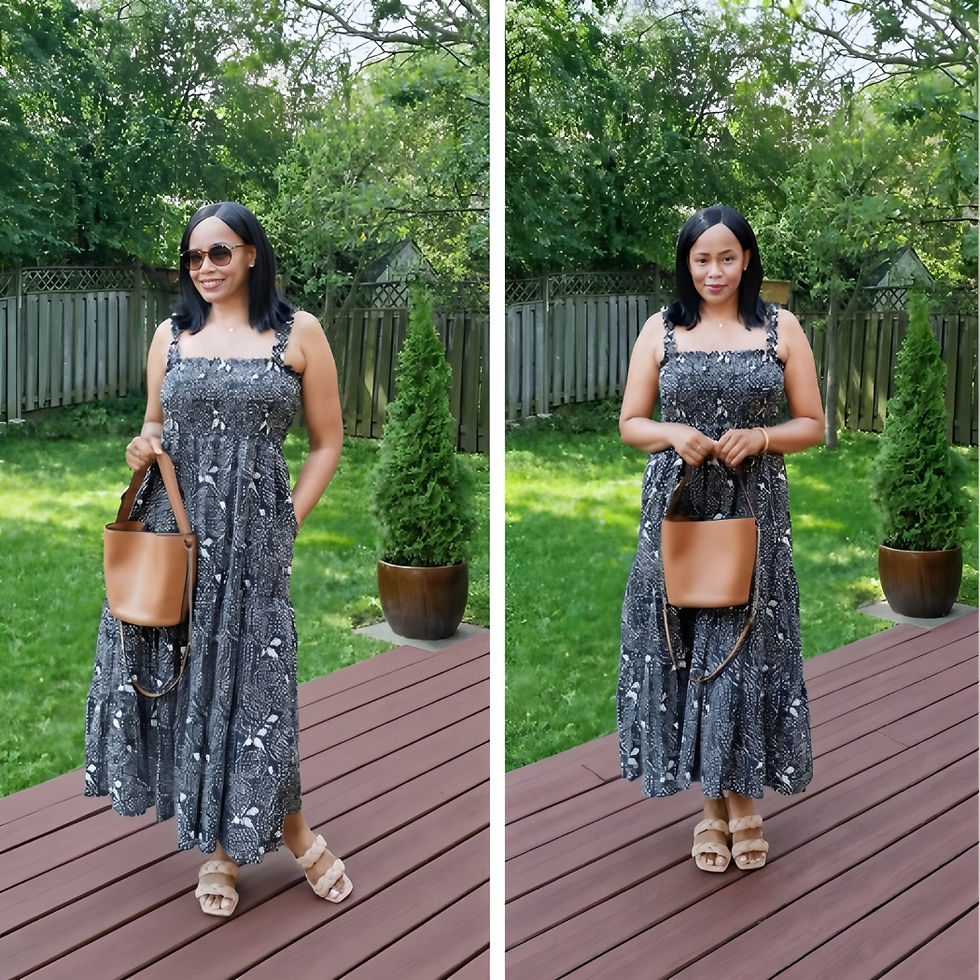 Casual summer, floral print dress styled for brunch errands and polished everyday feminine style