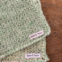 Hand Knitted Linen Cloth - Green