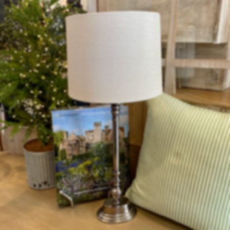 Antique Silver Oval Lamp Base
