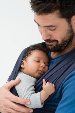 Miniatura: Babylonia fascia portabebè TricotSlen grigio chiaro