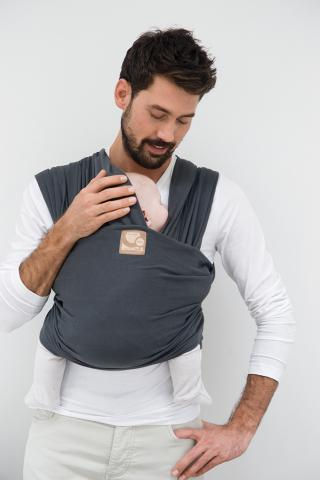 Miniatura: Babylonia fascia portabebè TricotSlen grigio chiaro