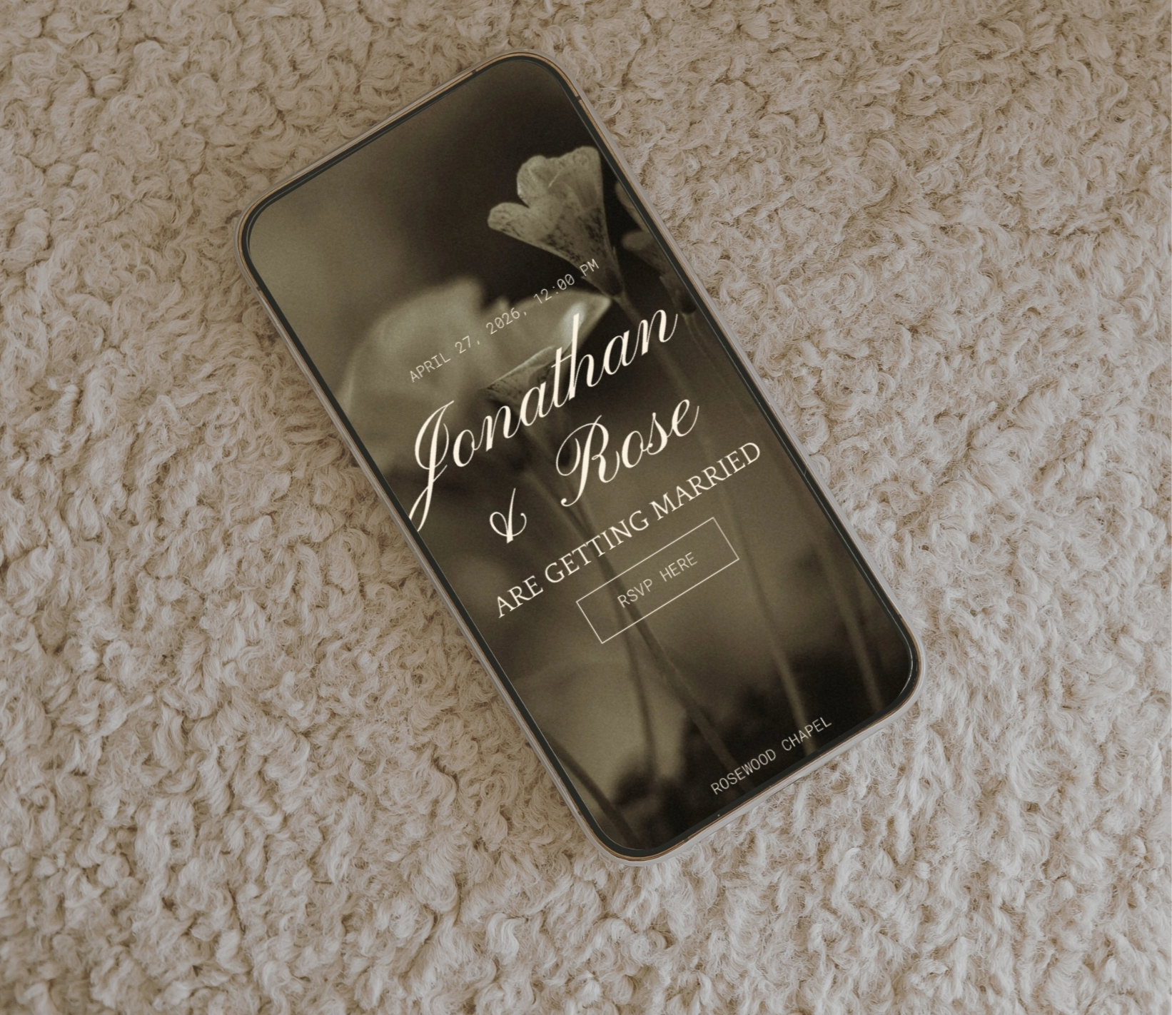 Classic Beige: Minimalist Wedding Site