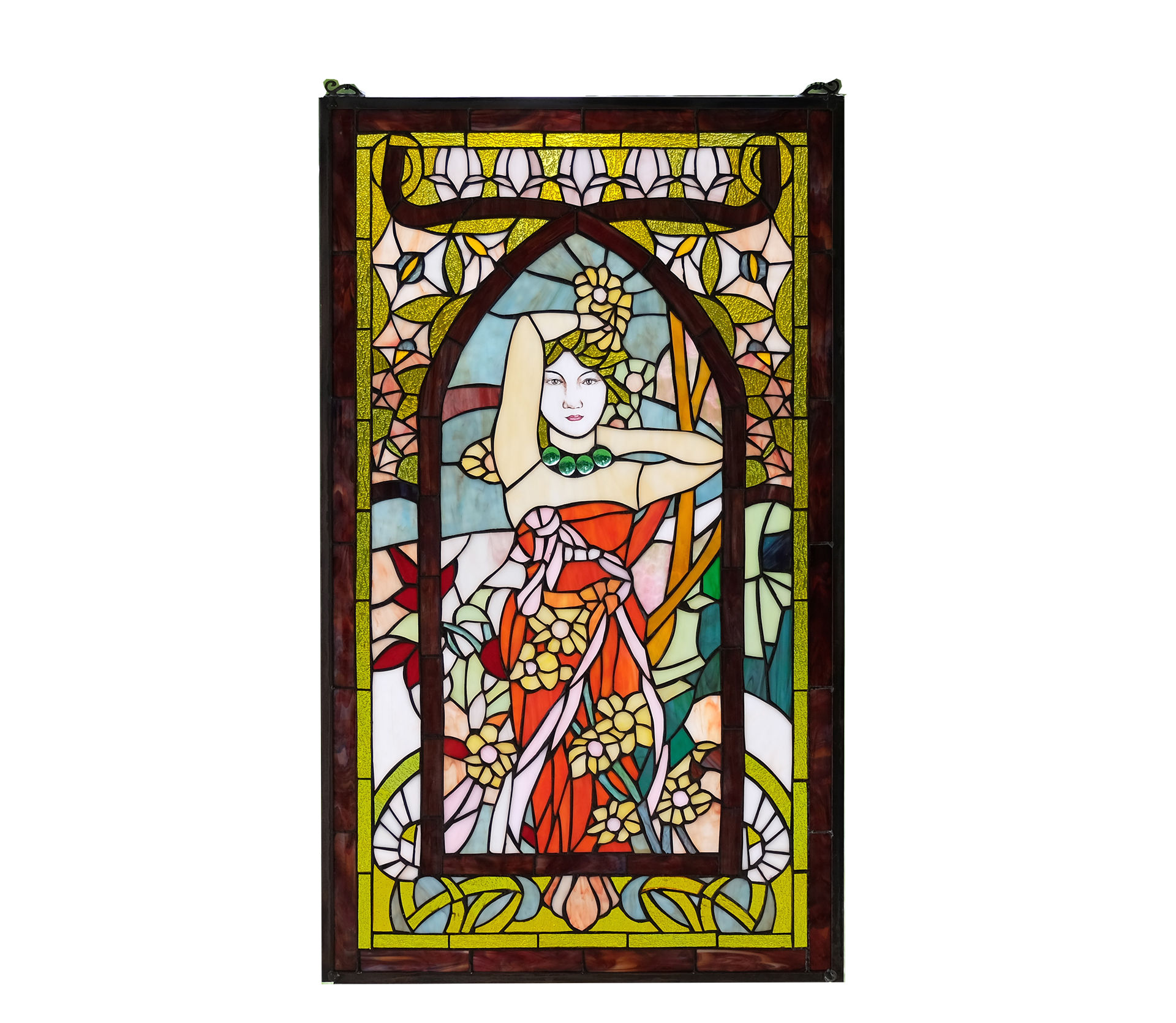 20" x 34" Alphonse Mucha ART, Stained Glass Window Panel: Daytime Dash
