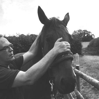 Another lovely day at the office treating a horse