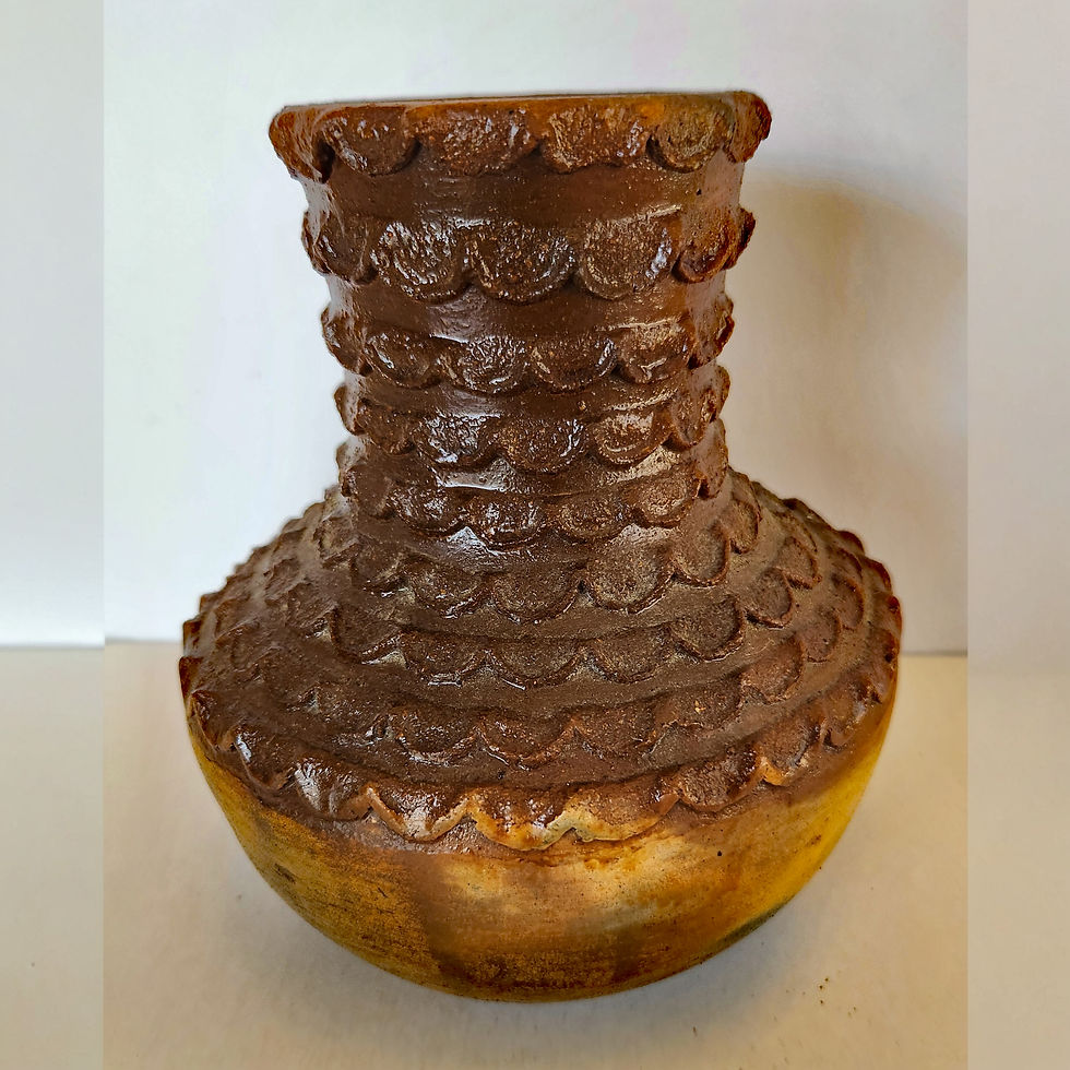 Navajo Corrugated Vase signed by Lorena Bartlett