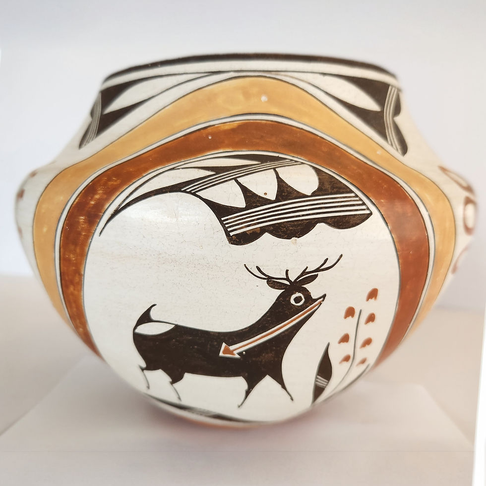 Thumbnail: Acoma Pueblo Vessel: Polychrome depicting the Acoma Bird, signed by Rose Chino