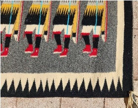 Thumbnail: Possible Navajo Weaving: Yeibeichai with 8 Dancers and a Leader