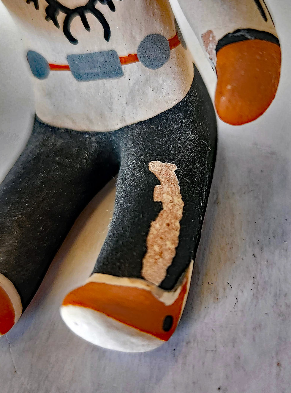 Thumbnail: Hopi Polychrome Mudhead Figurines - Small. Signed by Tony Dallas