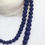 Thumbnail: Dark Blue Felted Beads long necklace