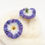 Thumbnail: Blue big flower earrings