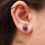 Thumbnail: Blue Felt Stud Earrings
