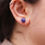 Thumbnail: Blue Felt Stud Earrings