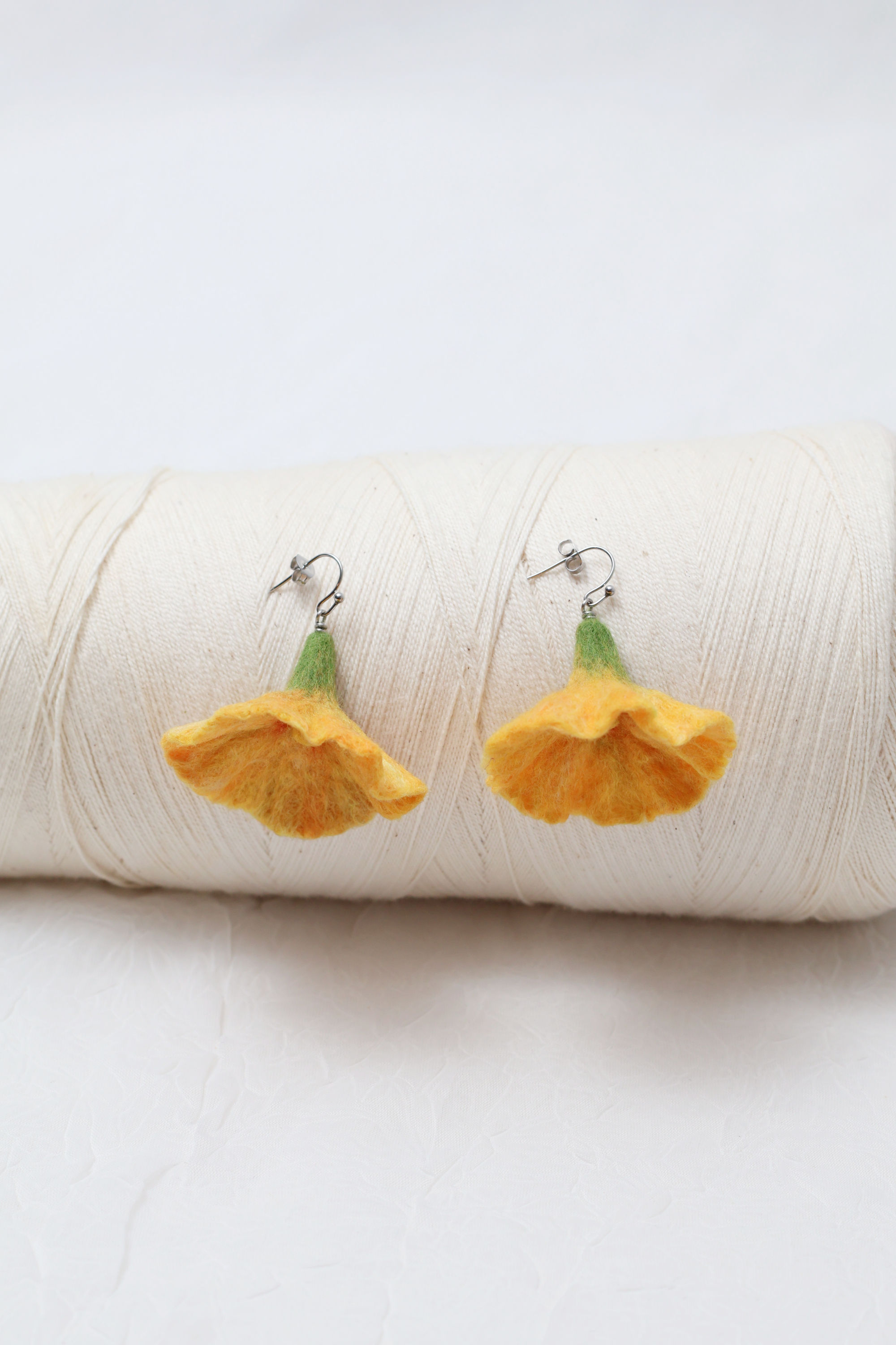 Small Yellow Flower Earrings