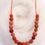 Thumbnail: Terracotta & Autumn Tones Felted Beads and cotton necklace