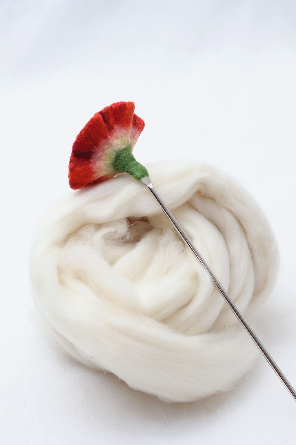 Miniature : Bâton à cheveux fleur rouge