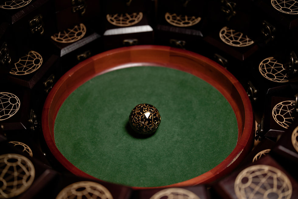 Thumbnail: dUltimate multifunctional dice [black - gold paint]