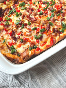 Sausage, Ham & Brioche Breakfast Casserole