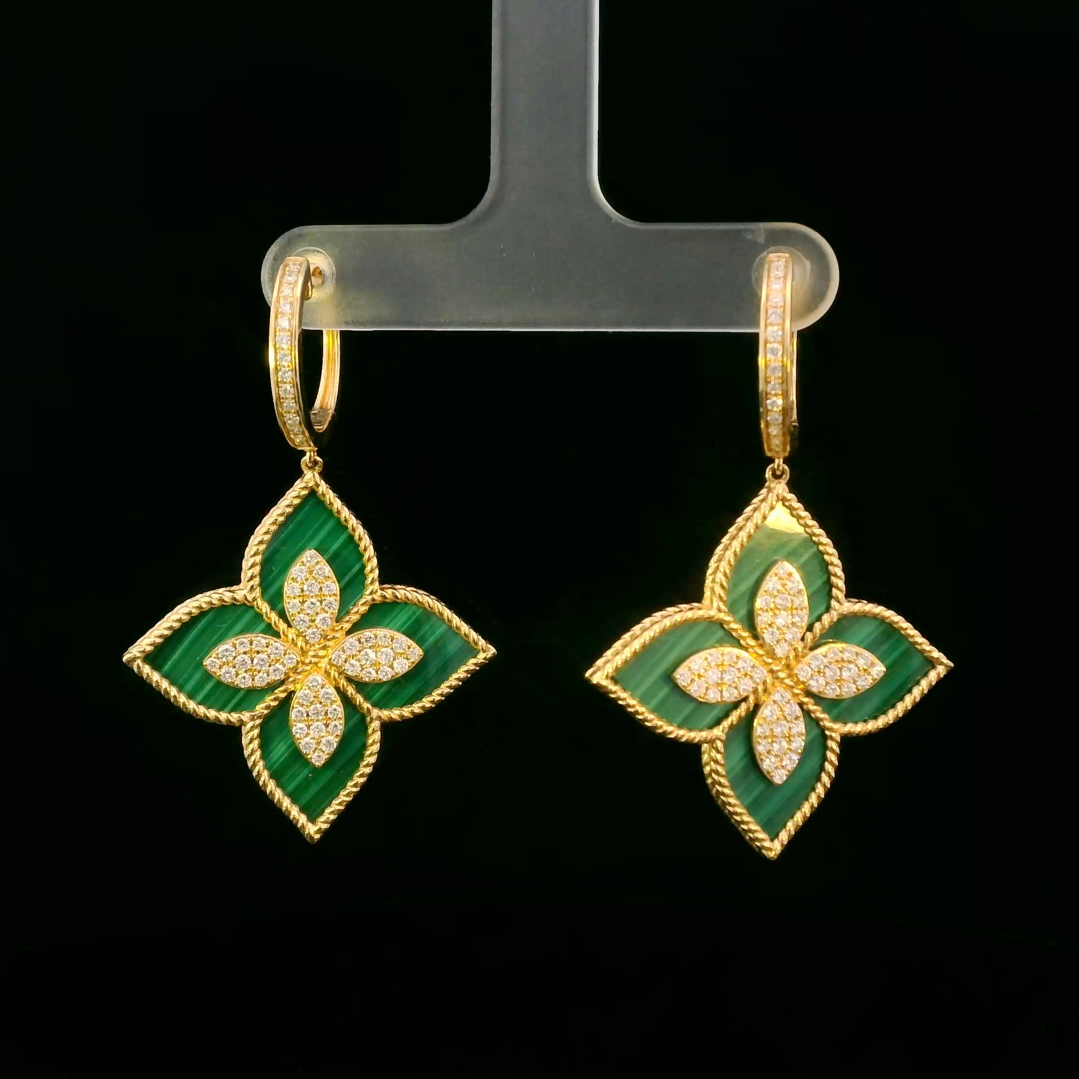 Malachite earrings