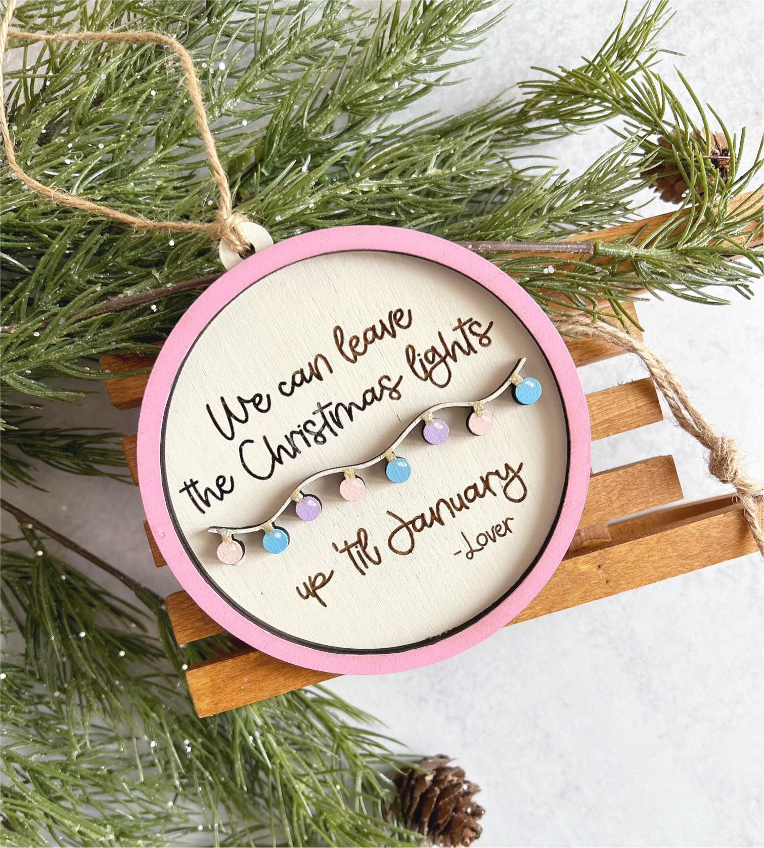 Lover inspired Holiday Ornament