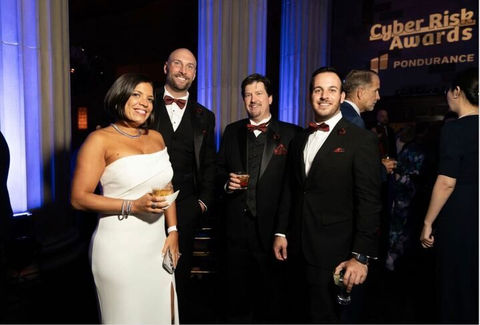 4 people at the cyber risk awards