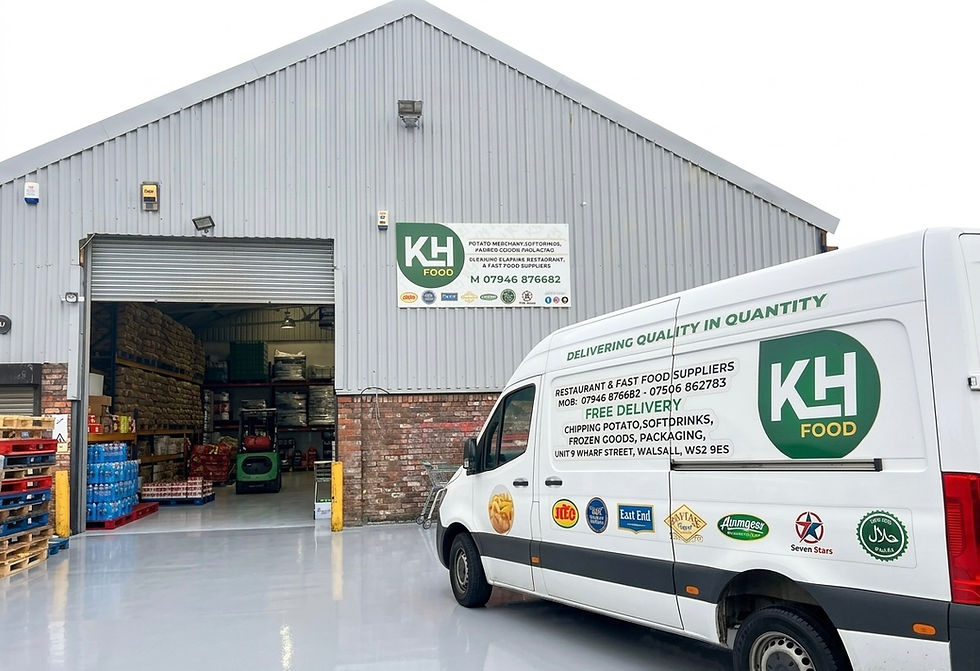 KH Food warehouse with delivery van for restaurant suppliers