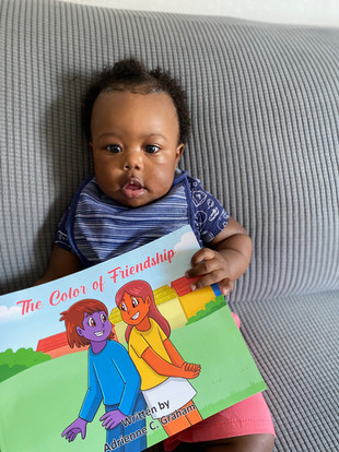 Such a cute little reader!