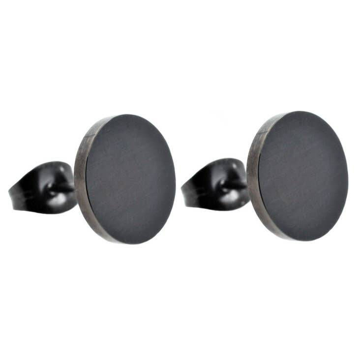 schwarze Herren-Ohrstecker
