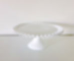 RUFFLED MILK GLASS CAKE STAND