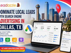Dallas SEM advertising banner with Leadazzle
