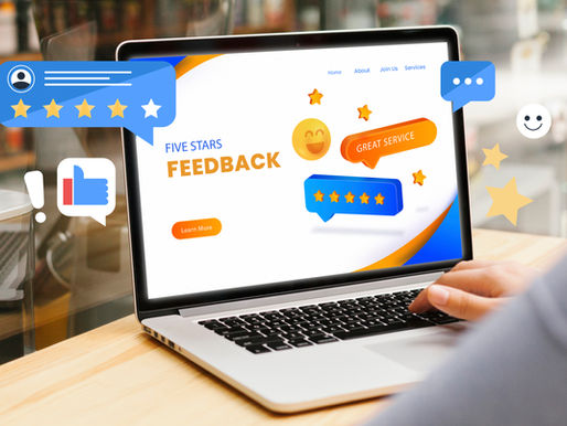 Customer feedback and five-star reviews helping businesses build a strong online reputation