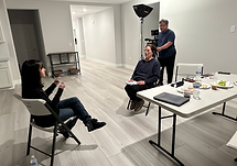 documentary producer amy maki interviewing wild horse photographer maria marriott