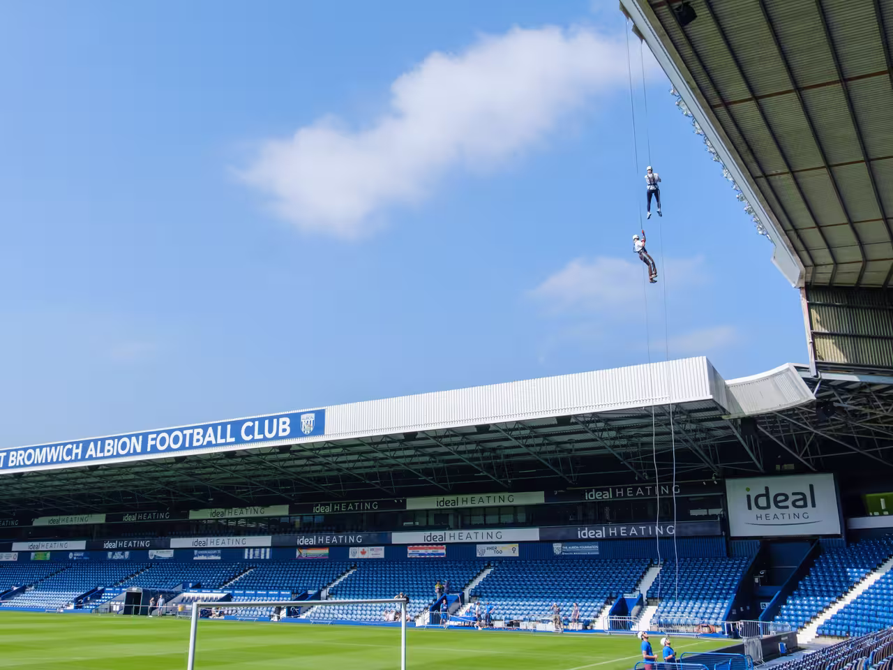 Descending the stands at West Bromwich Albion's Hawthorns Stadium